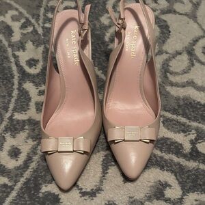 kate spade Nude Bow Slingback Heels